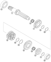 TRANSMISSION I - MAIN SHAFT