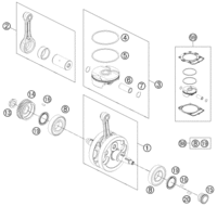 CRANKSHAFT, PISTON