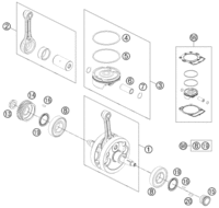 CRANKSHAFT, PISTON